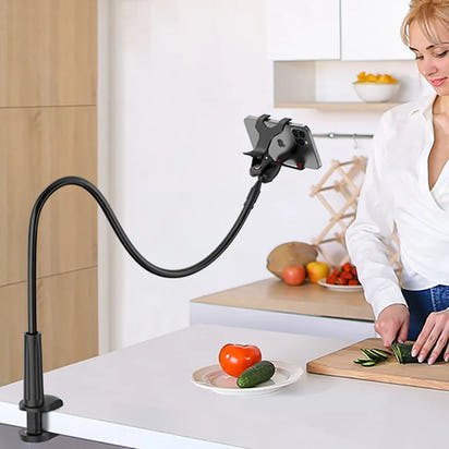 Phone Holder Stand Lazy Bracket Headrest Bed 360 Flexible Long Arms Clamp Mount For iPhone Samsung and 3.5~6.7