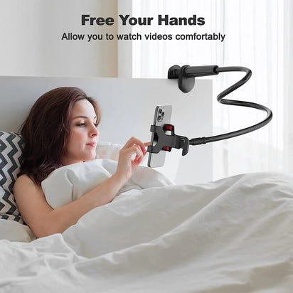 Phone Holder Stand Lazy Bracket Headrest Bed 360 Flexible Long Arms Clamp Mount For iPhone Samsung and 3.5~6.7